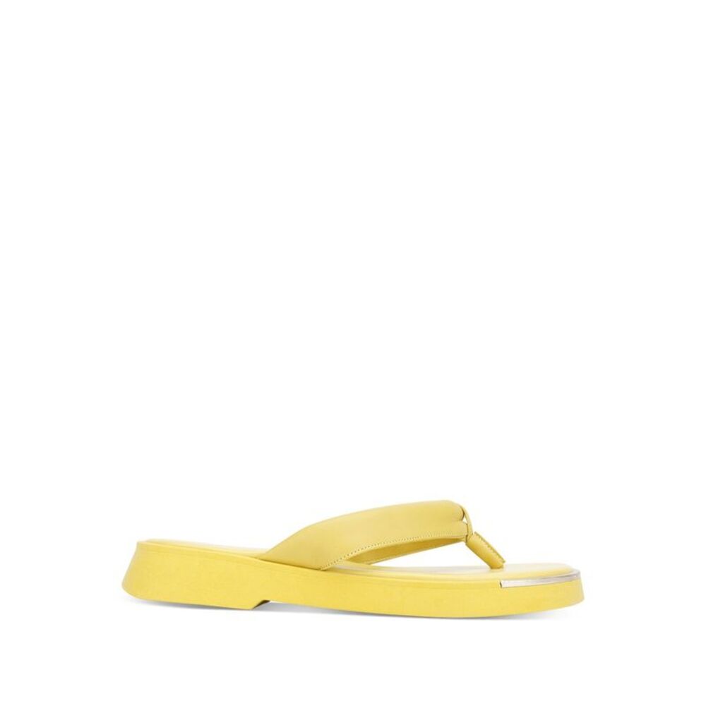 KENNETH COLE NEW YORK Womens Yellow Footbed Athens Wedge Flip Flop Sandal 7.5 M